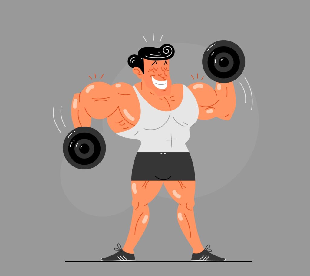 person doin muscle training image